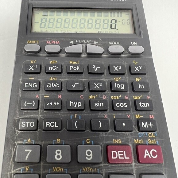 Casio fx-300W S-V.P.A.M. Scientific Calculator Solar Battery Case Tested Works - Picture 4 of 11